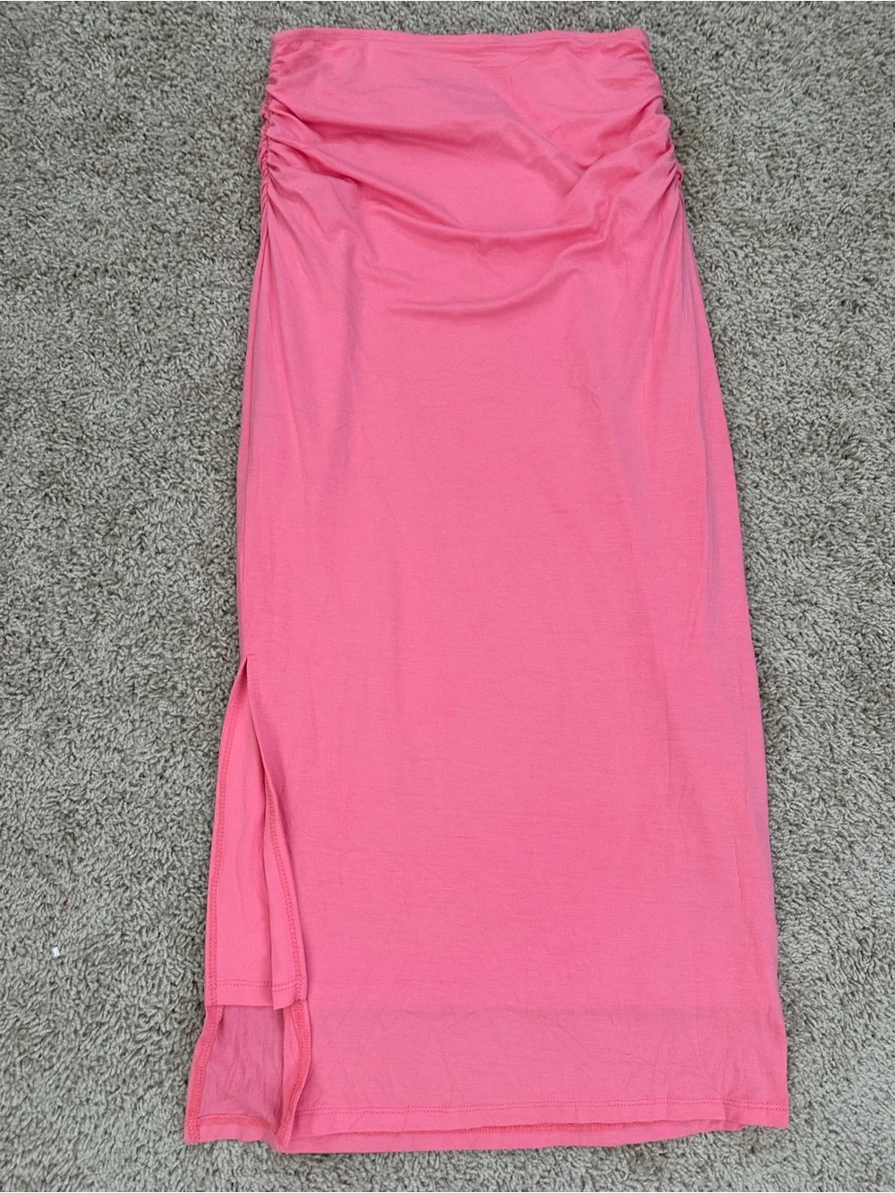 NWT Hello Molly Pink Ruched Tube Maxi Skirt Size S